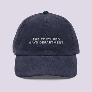 The Tortured Gays Department Hat | Eras Tour Corduroy Cap | LGBTQ+ Pride Hat | Swift Hat