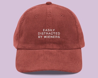 Leicht abgelenkt von Wieners Hut, Hundeliebhaber Hut, Dackelmütze, Wieners Liebhaber Geschenk