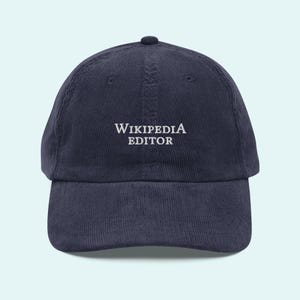 Wikipedia Editor Embroidered Corduroy Hat