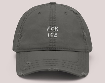 FCK ICE Hat, Abolish ICE Anti Trump Cap, Chinga La Migra, Ice Out of Our Streets Refugees Welcome, Eat the Rich