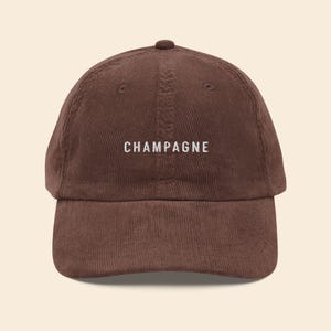 Champagne Hat, Corduroy Champagne Cap, Gift for Champagne lovers