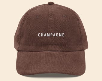 Champagner Hut, Cord Champagner Hut, Geschenk für Champagner-Liebhaber