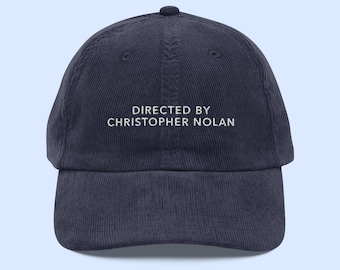 Christopher Nolan Cap, Embroidered Corduroy Hat, Director Cap, Movie Lover Gift