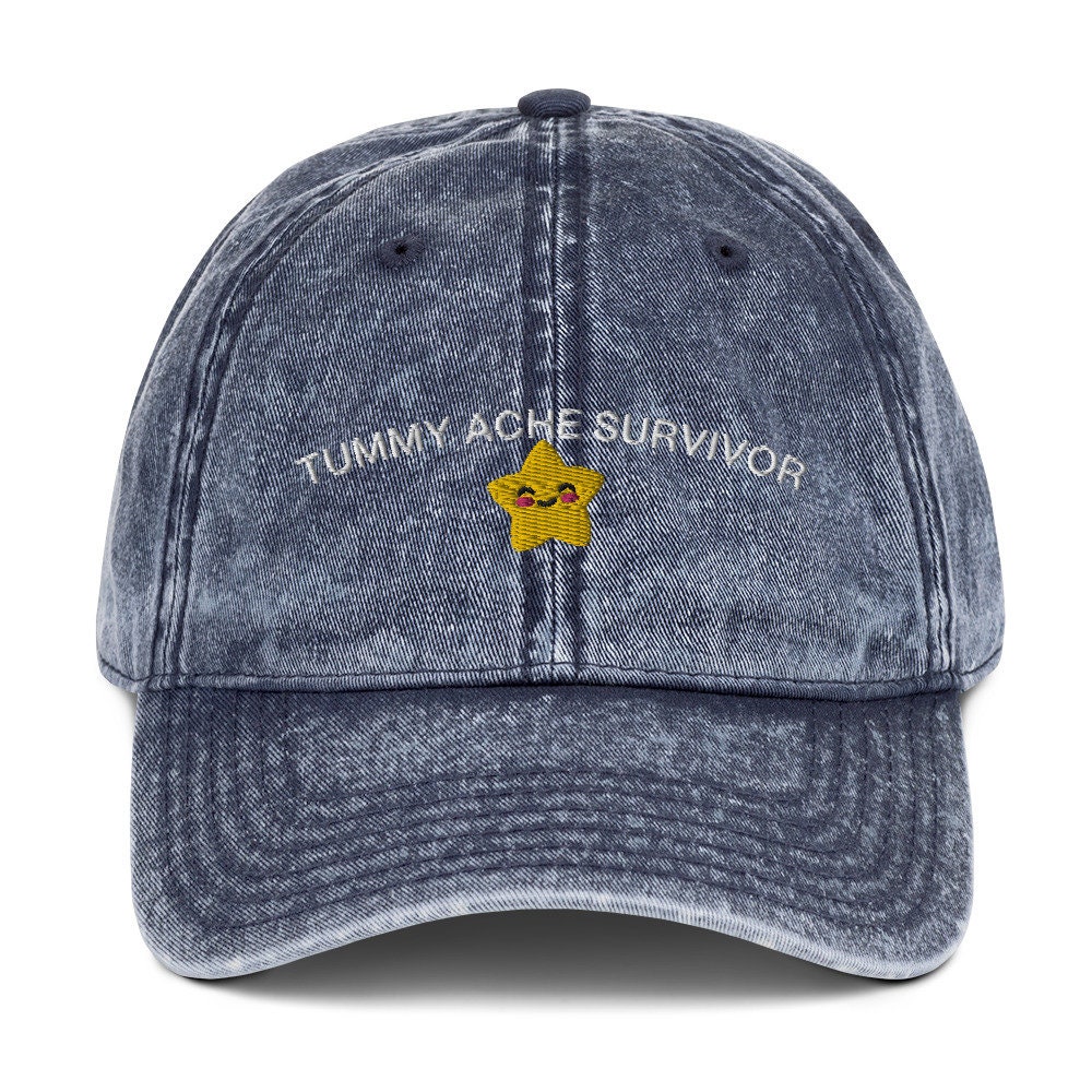 Peiyeety Funny "Tummy Ache Survivor" Baseball Cap - Vintage Dad Hat For Men & Women