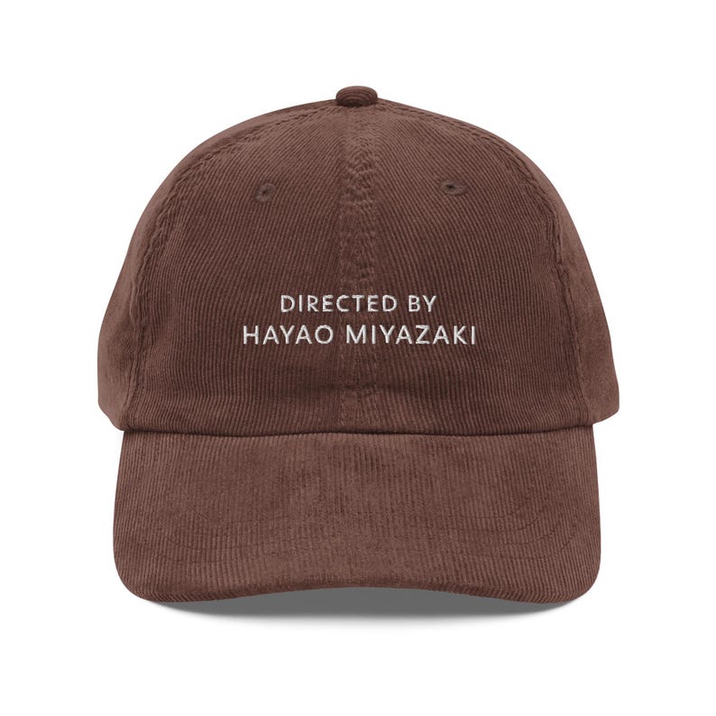 Hayao Miyazaki Corduroy Hat | Director Cap | Cinephile Gift | Arthouse film lover
