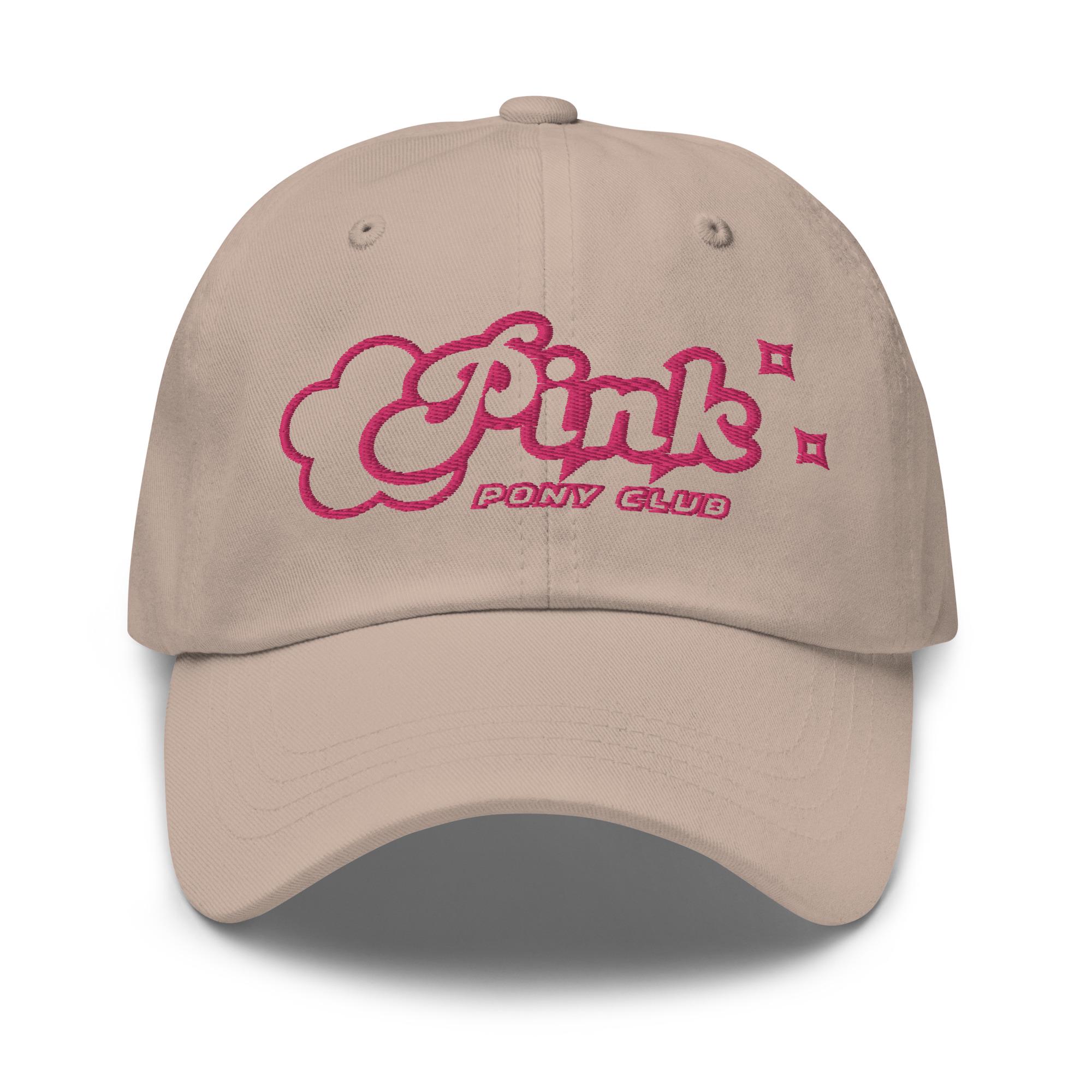 RuPaul\'s DragCon 2022 Pink Embroidered Baseball Hat GRL PWR Embroidered Pink Baseball Cap White Thread – REDWOLF main image 2