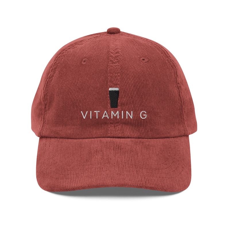 Vitamin G Guinness Pint Corduroy Cap | Vintage Guinness Dad Hat | Irish Hat