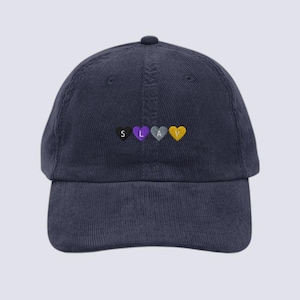 Subtle Non-binary Pride Embroidered Corduroy Cap | LGBTQ Gift & Ally
