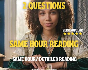 Same Hour 2-Question Fast Love Tarot Reading – Relationship, Ex, Crush – Fast Delivery