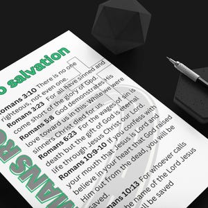 Romans Road to Salvation Tract – Christian Evangelism Cards for Outreach & Ministry