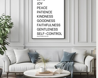 Fruit of the Spirit Print | Galatians 5:22-23 Scripture (Digital Download)