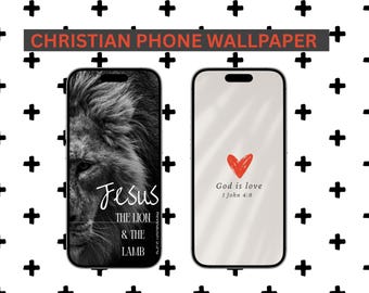 Telefoonachtergrond bijbelvers: christelijke schriftkunst (digitale download)