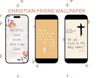 Telefoonachtergrond bijbelvers: christelijke schriftkunst (digitale download)