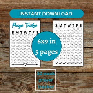 52-Week Prayer Tracker | Faith Planner Printable | Christian Prayer Journal PDF