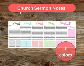 Bible Sermon Notes Printable | Church Notes Template | Faith Journal PDF | Digital Download