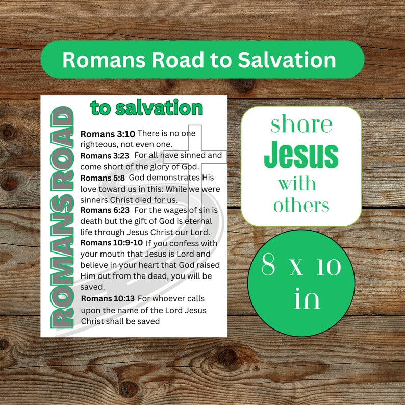 Romans Road to Salvation, Evangelism Sheet, Way of Salvation, Gospel ...