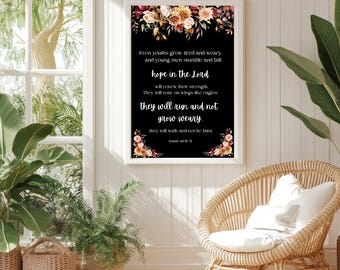 Isaiah 40:31 Scripture Art | Christian Home Decor (Digital Download)
