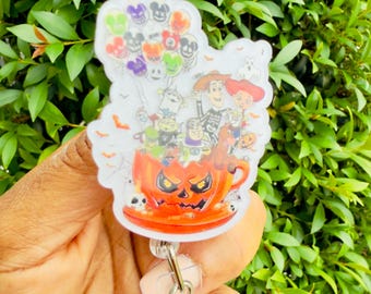 Carrete de credencial de Halloween inspirado en guardabosques espaciales y vaqueros