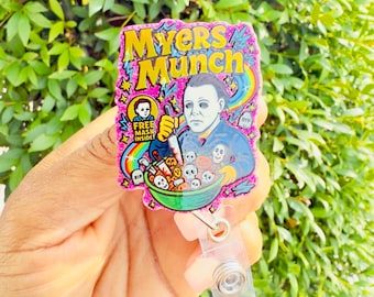 Horror Mask Inspired ID Badge Reel