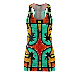 African Womens Racerback Dress womens dress women dresses womens clothes tank dress summer dress sleeveless dress women dress slip sun dress