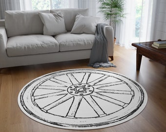 Wagon Wheel Round Rug