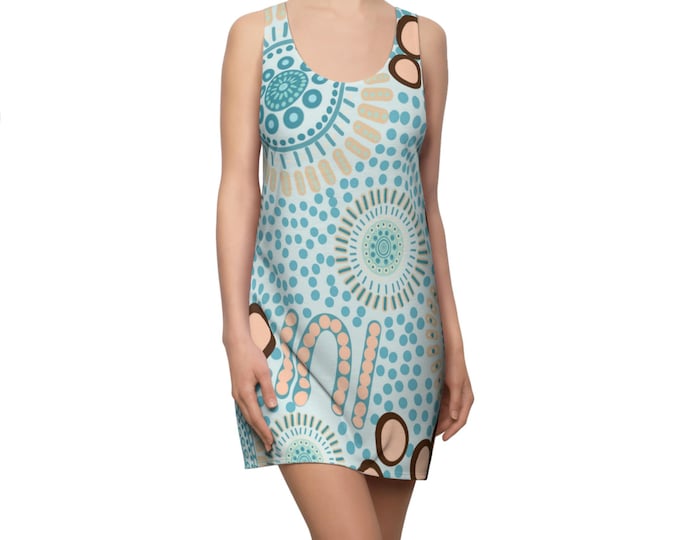 Featured listing image: Aboriginal Womens Racerback Dress AOP woman's dress women dresses womens clothes tank dress summer dress sleeveless dress women blue slip