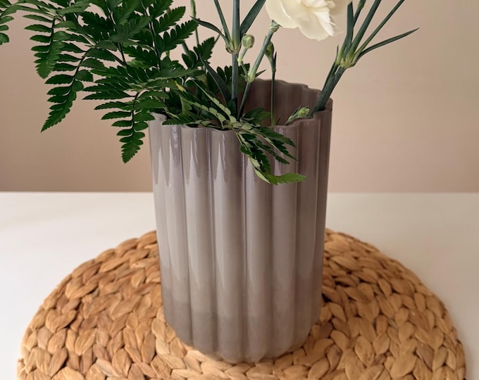 Vintage Grey Glass Vase