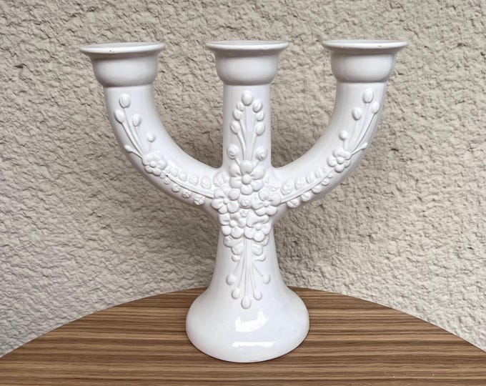 Vintage Scandinavian Candelabra: Traditional 3-Armed Candle Holder