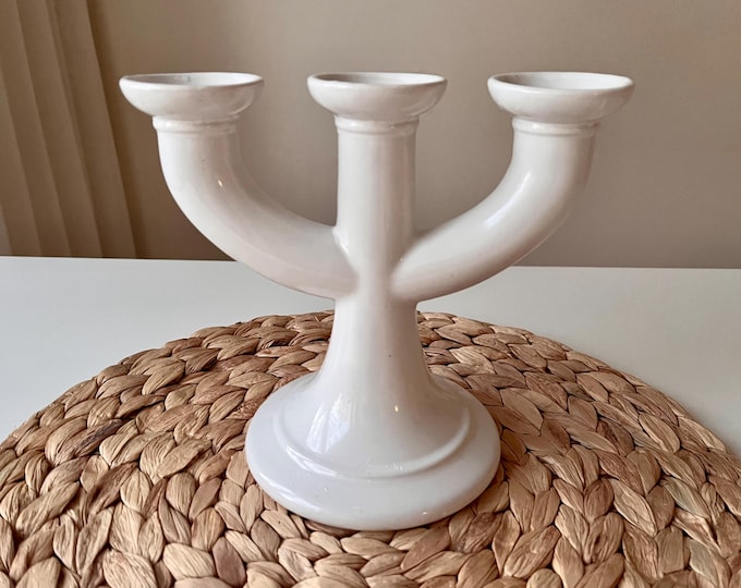 Vintage Candelabra: Traditional Scandinavian 3-Armed Candle Holder
