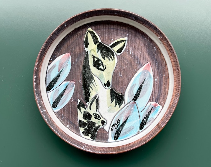Vintage Nila Alingsås Ceramic Plate. Handpainted Keramik. Made in Sweden