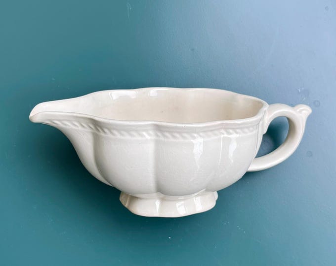 Vintage Gravy boat, Porcelain Sauciere from 70's. Scandinavian design.