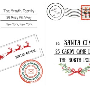 Carte postale au Père Noël - Personnalisable