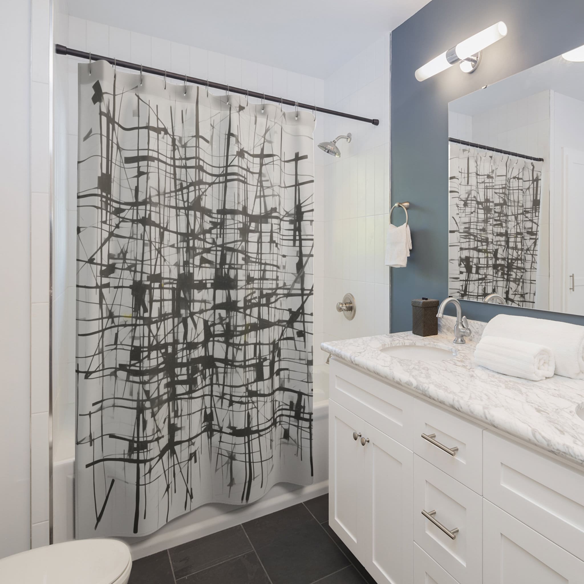 Midcentury Modern Shower Curtain, Aesthetic Shower Curtain, Shower ...