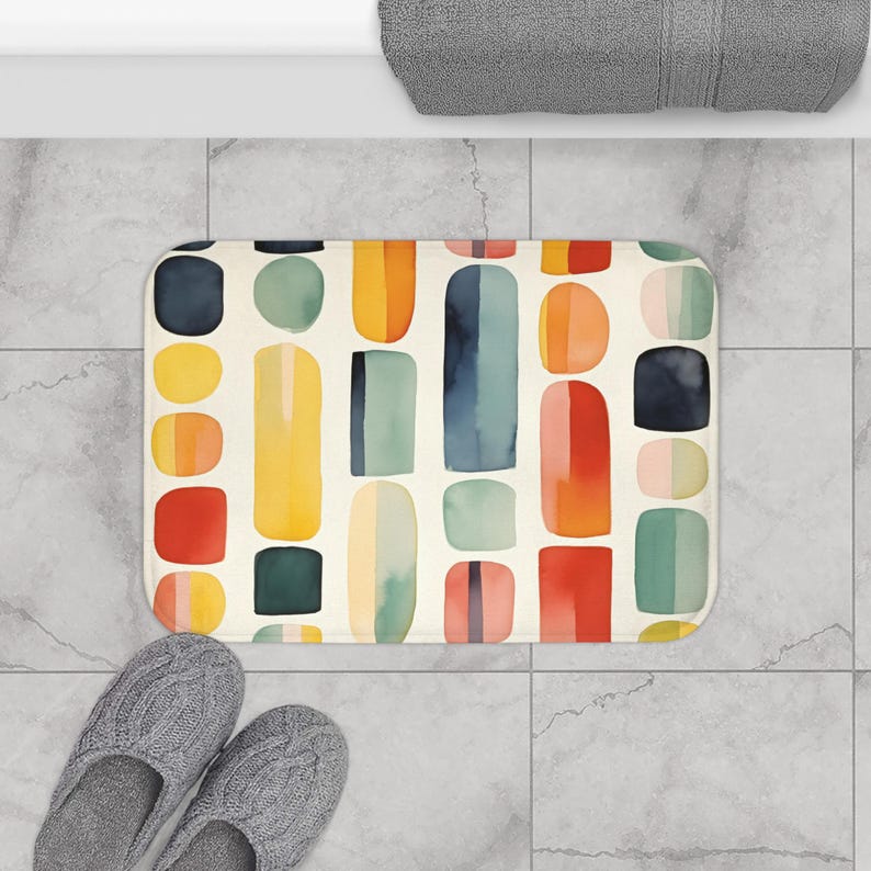 Mid Century Modern Bath Matnull