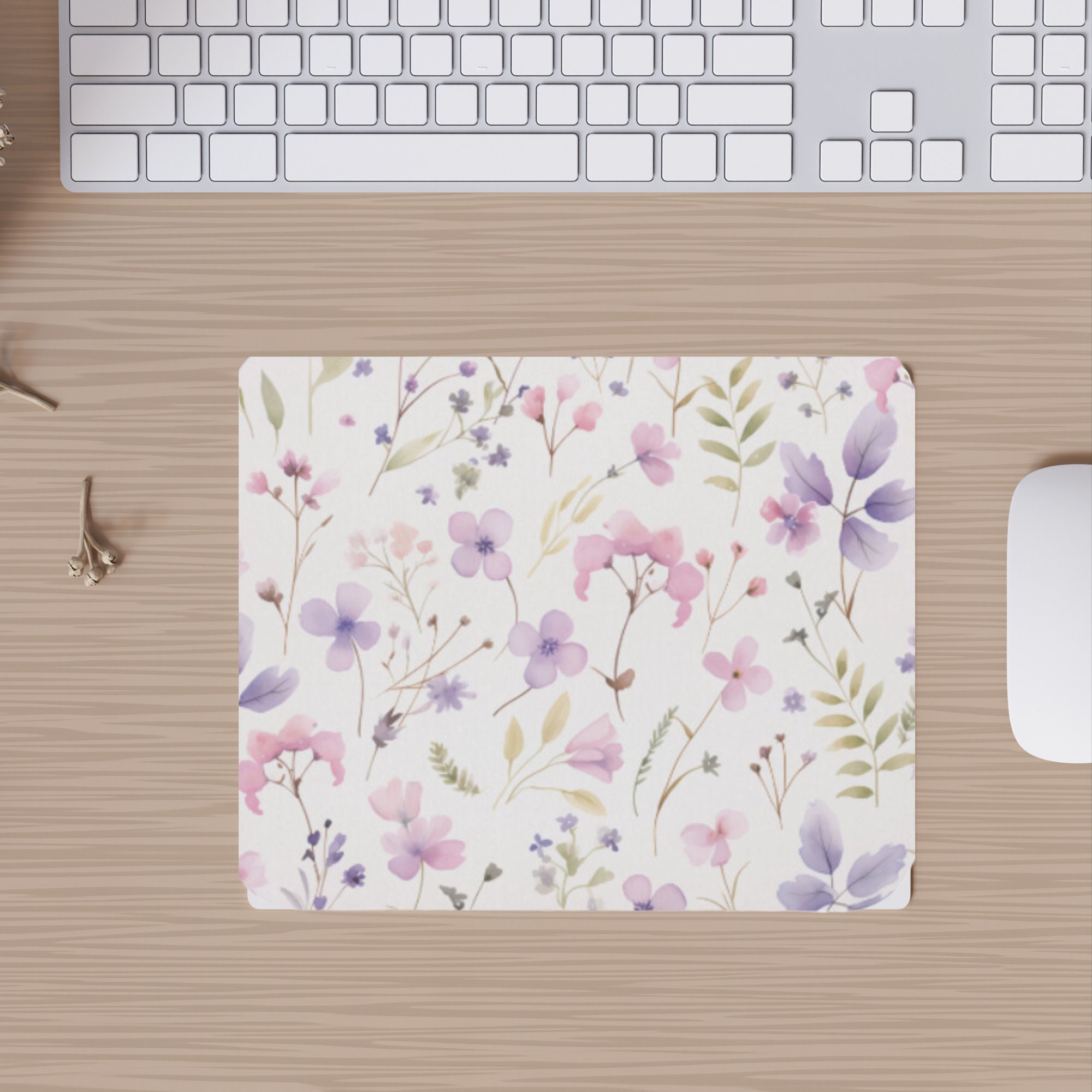 Cottage Core Computer Mouse Cottagecore Mouse Pad, Cottagecore Desk Decor, Floral Desk Mouse Pad 9 ...