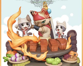 Meowscular Chef Chibi Garage Kit by nom nom