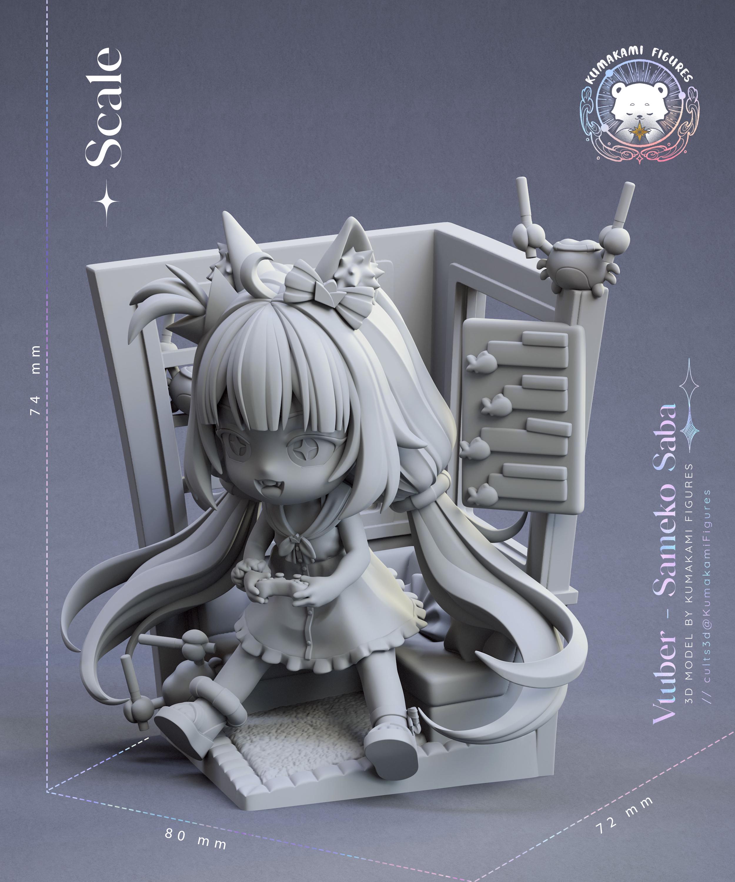 Sameko Saba Chibi Garage Kit by Kumakami Figure - Etsy