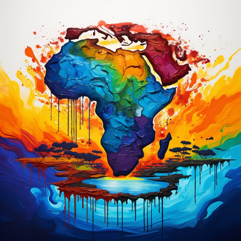 Colors of Africa | Digital Art Print - Etsy