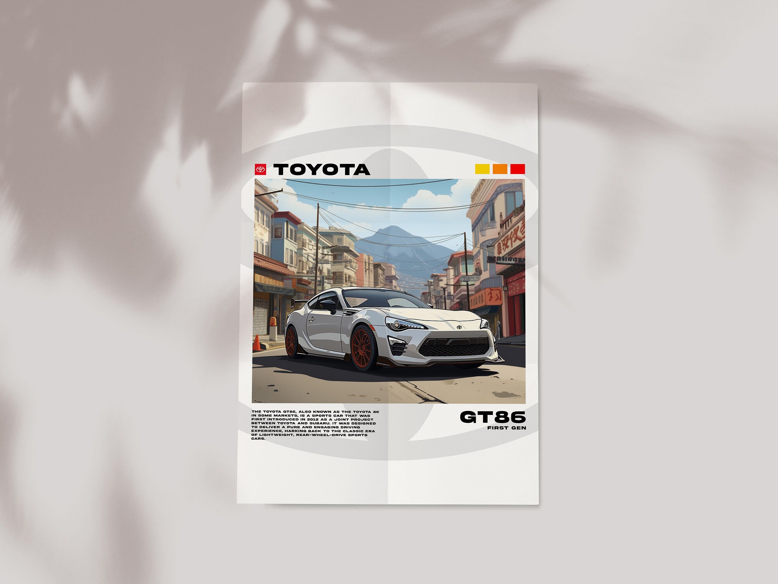 2012 TOYOTA GT86 ART PRINT POSTER main image 0