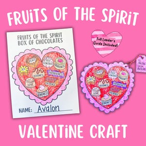 Valentinstag Handwerk für Sonntagsschule, Früchte des Geistes, Bibelstunde für Kinder, Galater 5 22 23, Valentinstag Aktivität für Kinderkirche