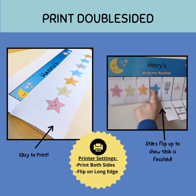 Printable Bedtime Routine Chart for Kids, Toddler Daily Checklist, Kids ...