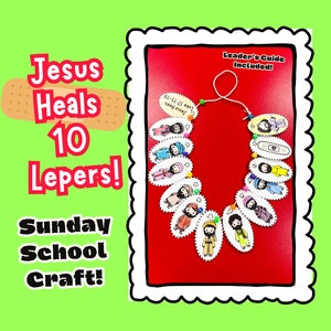 Lecciones bíblicas para niños, Diez leprosos en la Biblia, Manualidad de Jesús sana, Lección de la iglesia para niños, Manualidad de la Escuela Bíblica de Verano, Manualidad bíblica fácil, Actividad para colorear