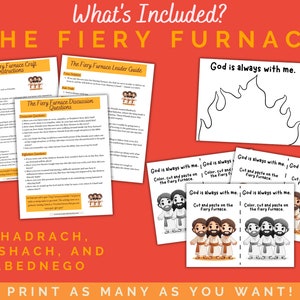 Shadrach Meshach and Abednego, Fiery Furnace, Bible Stories, Sunday ...