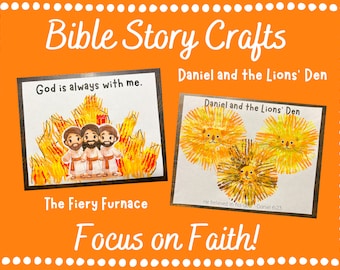 Daniel and the Lions' Den & Fiery Furnace Crafts: Sunday School Lessons, Sunday School, Christian Homeschool Teaching Resource PDF