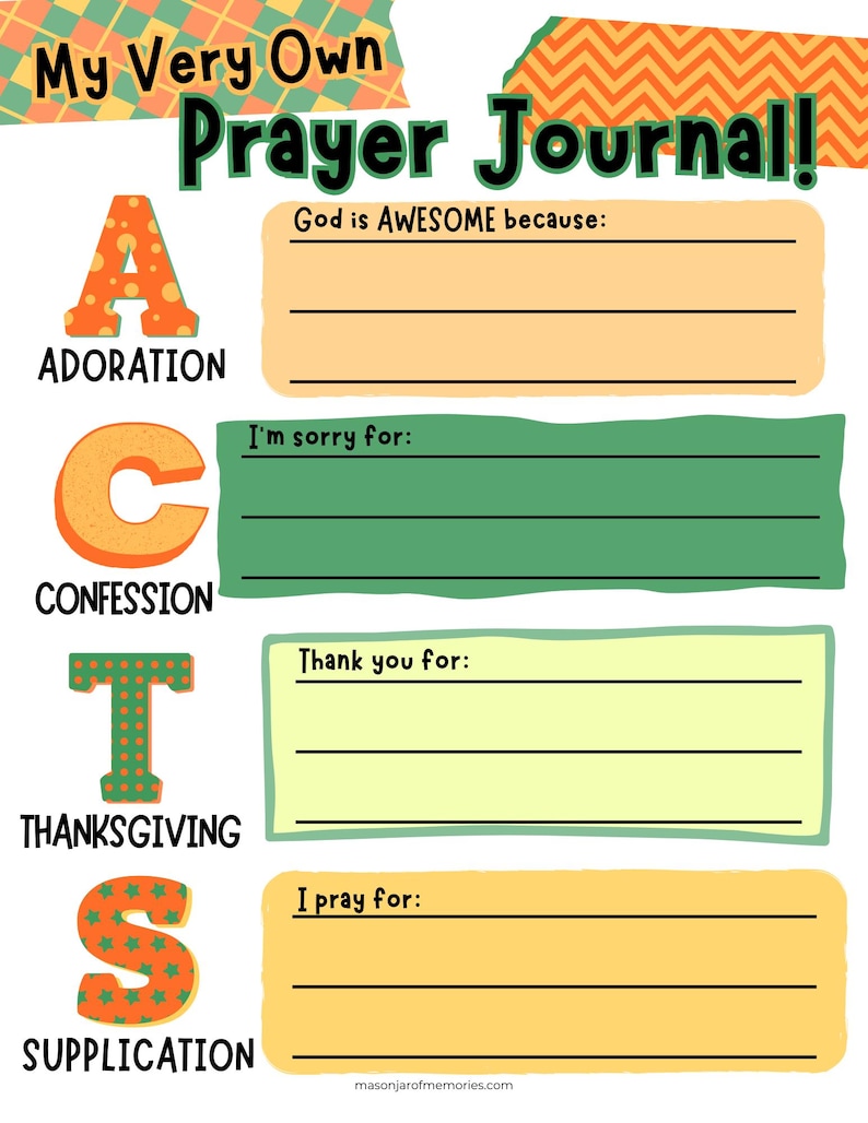 ACTS Prayer Model Pumpkin Craft Printable | Fall Sunday School Bible ...