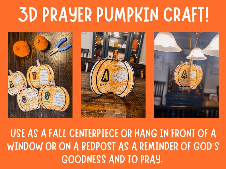 ACTS Prayer Model Pumpkin Craft Printable | Fall Sunday School Bible ...