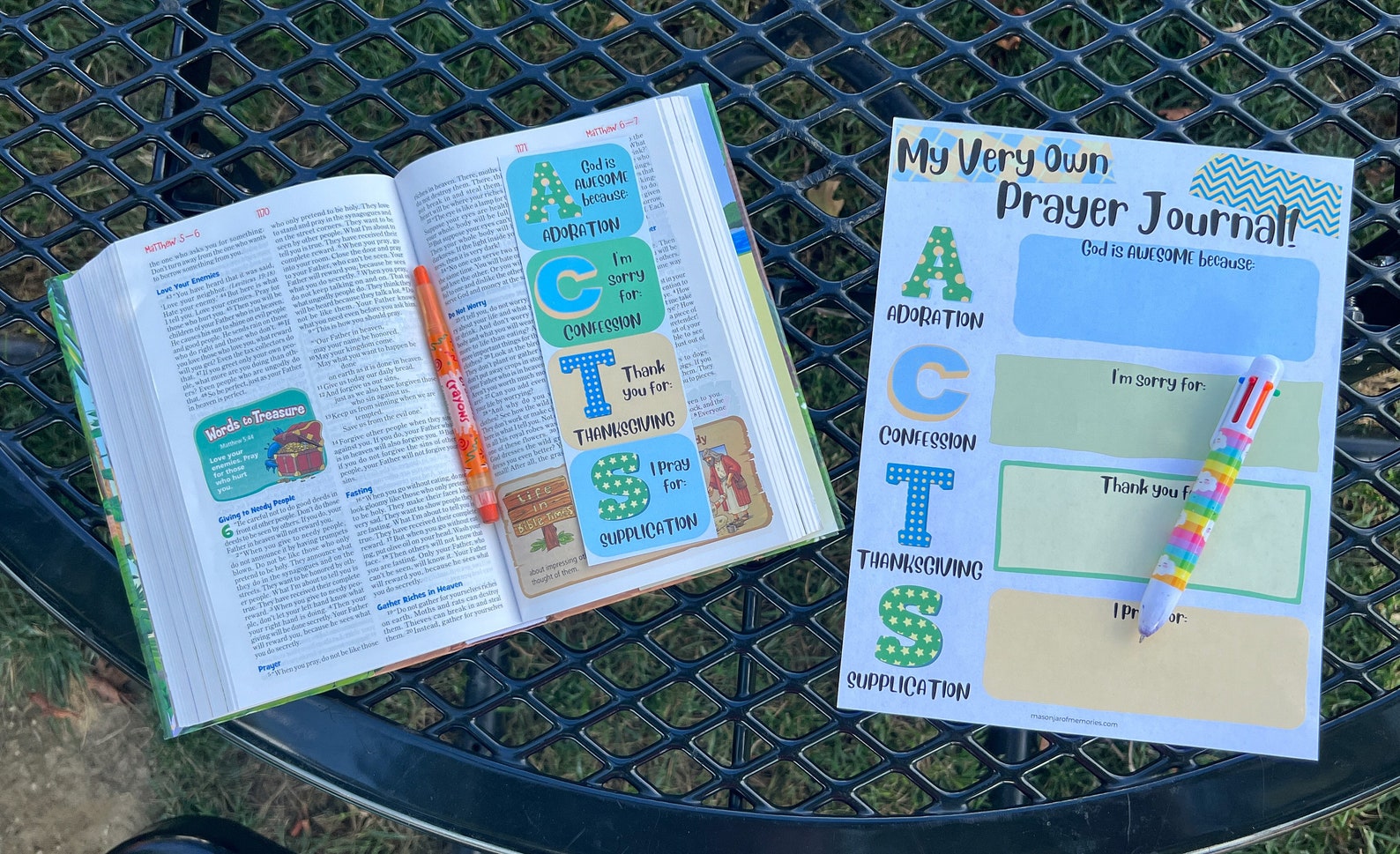 ACTS Prayer Journal Printable for Kids – Bible Prayer Journal ...