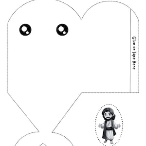 Whale and Jonah template to color and cut for the Bible story of Jonah.