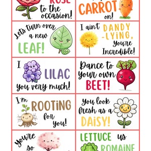 10 Spring Puns to spread smiles and joy. Use as a compliment card or as garden tags for your garden.