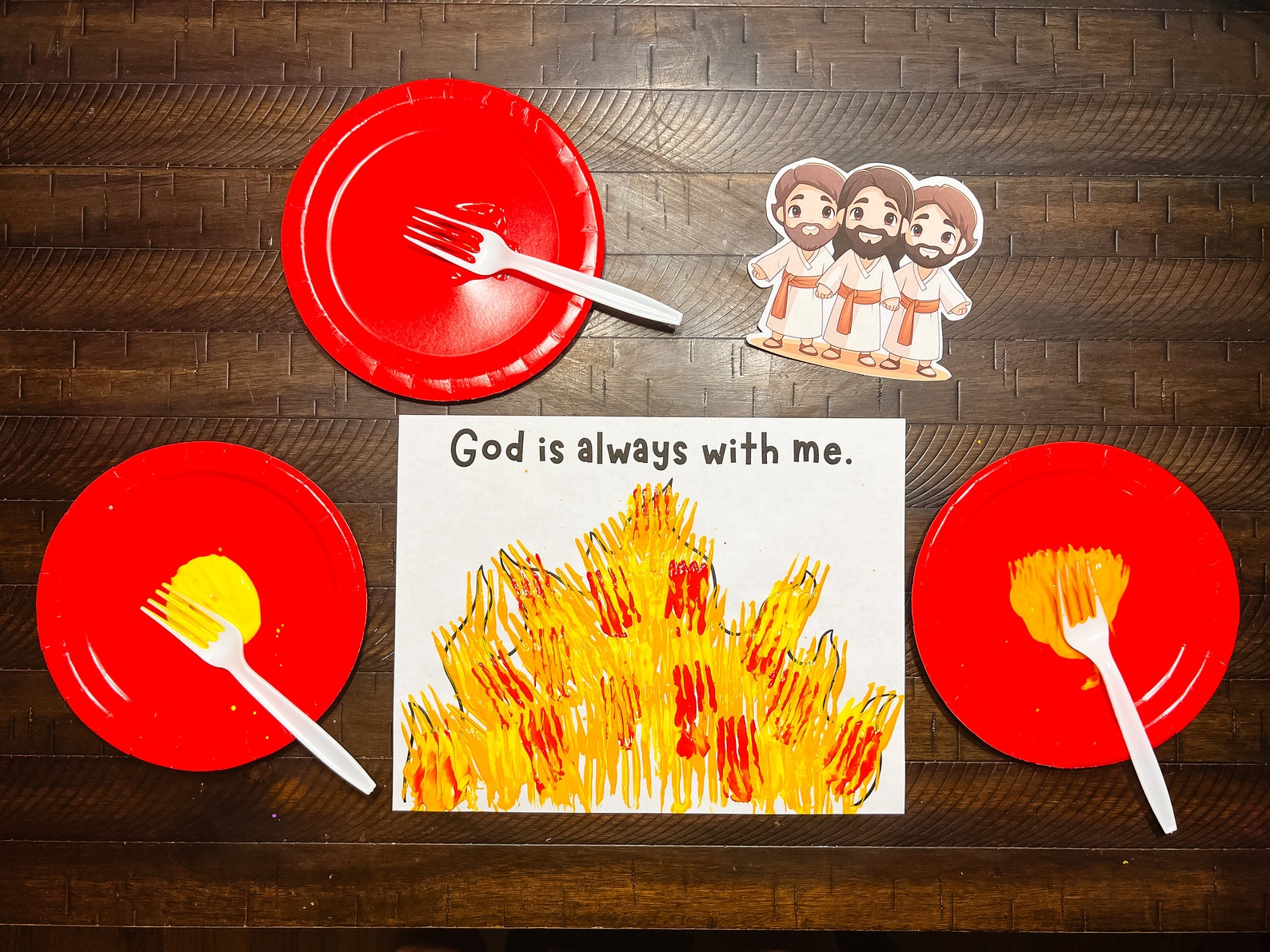 Firey Craft Fiery Furnace Craft Printable – Shadrach Meshach and Abednego Bible ...